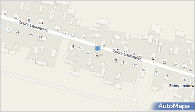 Żebry-Laskowiec, Żebry-Laskowiec, 50, mapa Żebry-Laskowiec