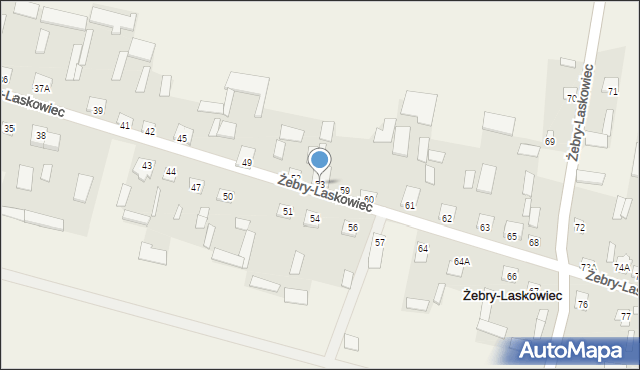 Żebry-Laskowiec, Żebry-Laskowiec, 53, mapa Żebry-Laskowiec