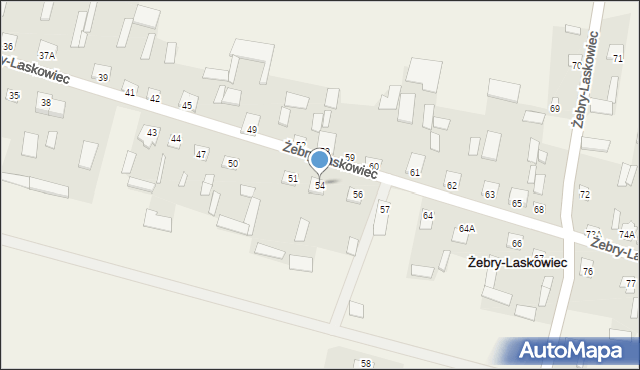 Żebry-Laskowiec, Żebry-Laskowiec, 54, mapa Żebry-Laskowiec