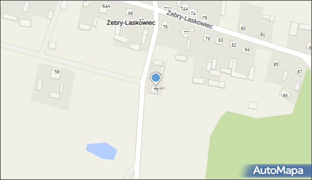 Żebry-Laskowiec, Żebry-Laskowiec, 75, mapa Żebry-Laskowiec