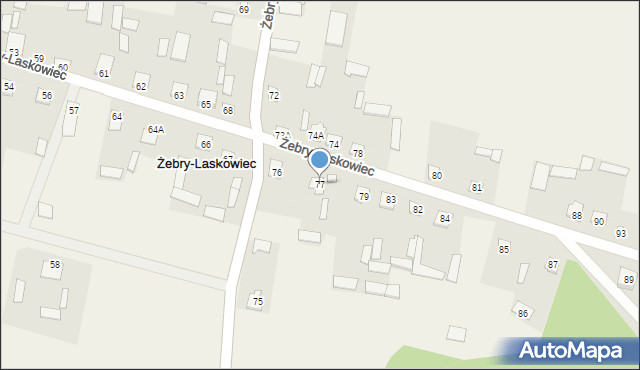 Żebry-Laskowiec, Żebry-Laskowiec, 77, mapa Żebry-Laskowiec