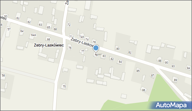 Żebry-Laskowiec, Żebry-Laskowiec, 79, mapa Żebry-Laskowiec