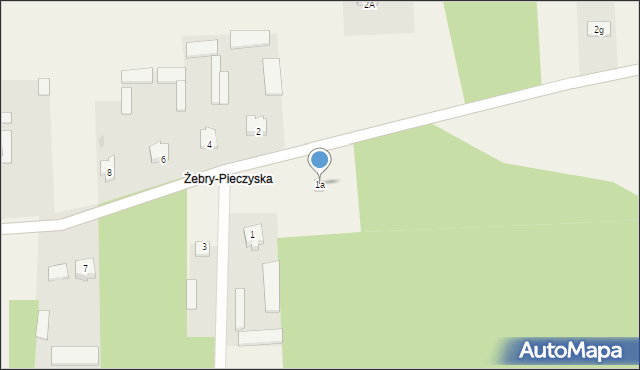 Żebry-Ostrowy, Żebry-Ostrowy, 1a, mapa Żebry-Ostrowy