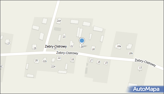 Żebry-Ostrowy, Żebry-Ostrowy, 20, mapa Żebry-Ostrowy