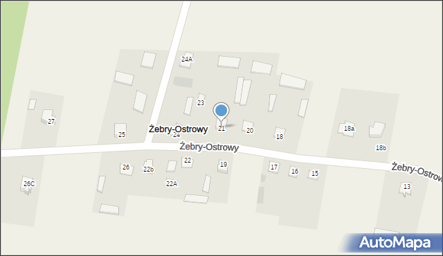 Żebry-Ostrowy, Żebry-Ostrowy, 21, mapa Żebry-Ostrowy