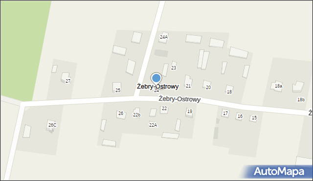 Żebry-Ostrowy, Żebry-Ostrowy, 24, mapa Żebry-Ostrowy