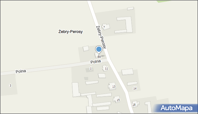 Żebry-Perosy, Żebry-Perosy, 8A, mapa Żebry-Perosy