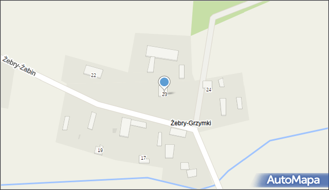 Żebry-Stara Wieś, Żebry-Stara Wieś, 23, mapa Żebry-Stara Wieś