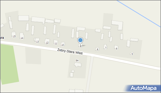 Żebry-Stara Wieś, Żebry-Stara Wieś, 9, mapa Żebry-Stara Wieś