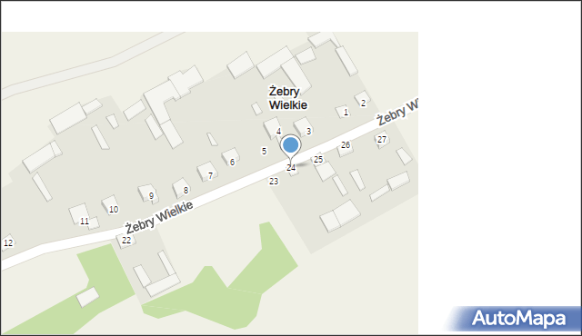 Żebry Wielkie, Żebry Wielkie, 24, mapa Żebry Wielkie