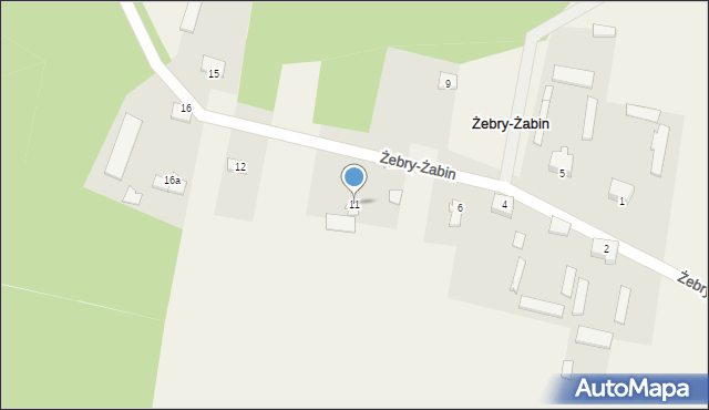 Żebry-Żabin, Żebry-Żabin, 11, mapa Żebry-Żabin