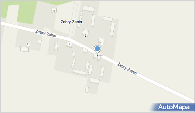 Żebry-Żabin, Żebry-Żabin, 2, mapa Żebry-Żabin