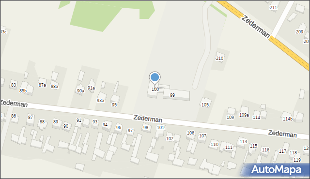 Zederman, Zederman, 100, mapa Zederman