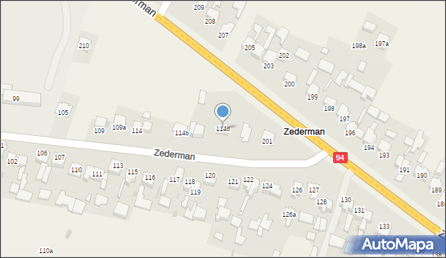 Zederman, Zederman, 114d, mapa Zederman