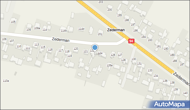 Zederman, Zederman, 123, mapa Zederman