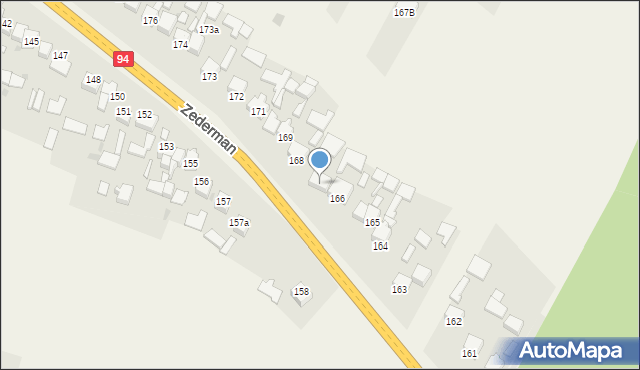 Zederman, Zederman, 167, mapa Zederman