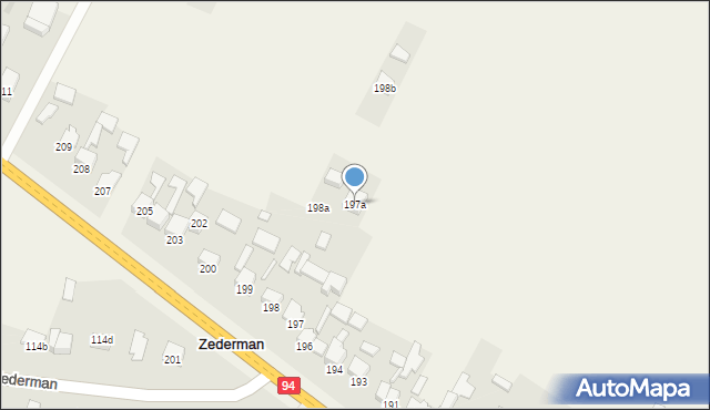 Zederman, Zederman, 197a, mapa Zederman