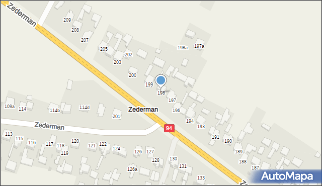 Zederman, Zederman, 198, mapa Zederman