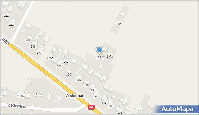 Zederman, Zederman, 198a, mapa Zederman