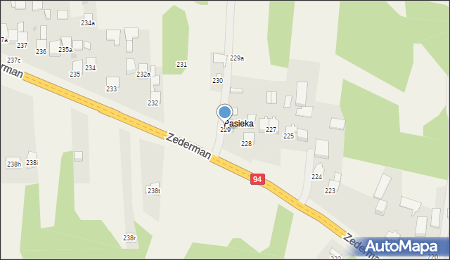 Zederman, Zederman, 229, mapa Zederman