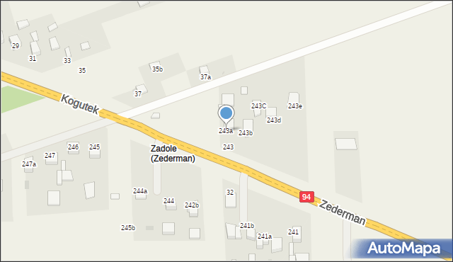 Zederman, Zederman, 243a, mapa Zederman