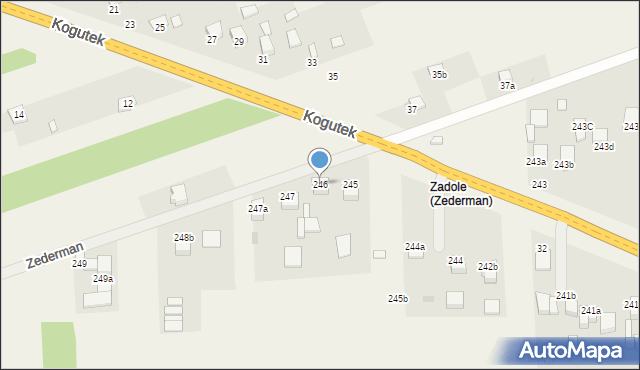 Zederman, Zederman, 246, mapa Zederman