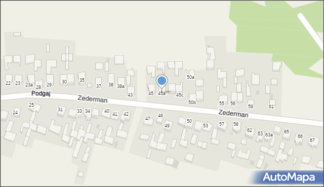 Zederman, Zederman, 45a, mapa Zederman