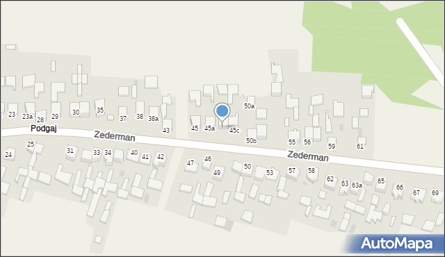 Zederman, Zederman, 45b, mapa Zederman