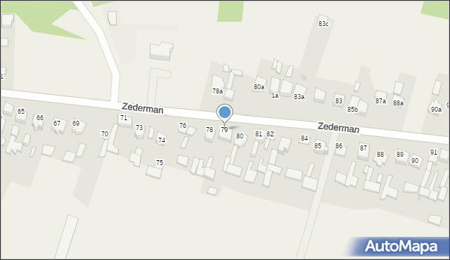 Zederman, Zederman, 79, mapa Zederman
