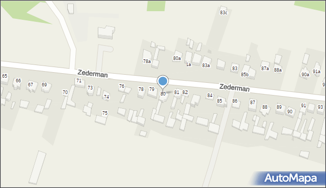 Zederman, Zederman, 80, mapa Zederman