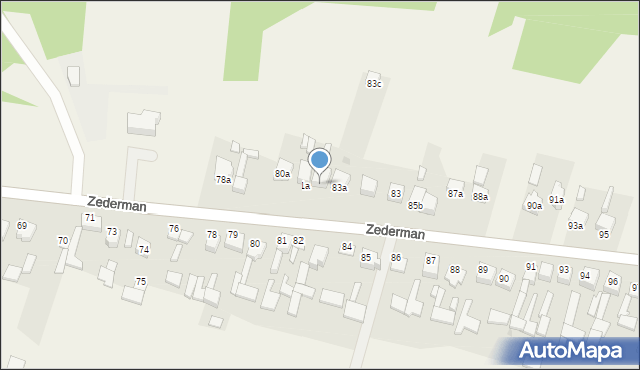 Zederman, Zederman, 82a, mapa Zederman