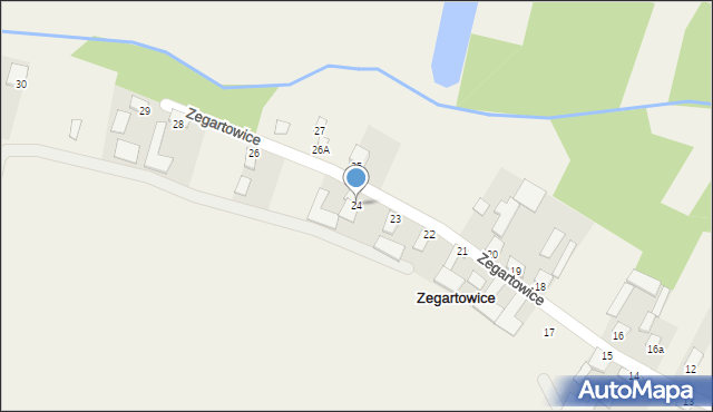 Zegartowice, Zegartowice, 24, mapa Zegartowice