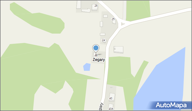 Żegary, Żegary, 48, mapa Żegary