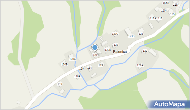 Żegiestów, Żegiestów, 121, mapa Żegiestów