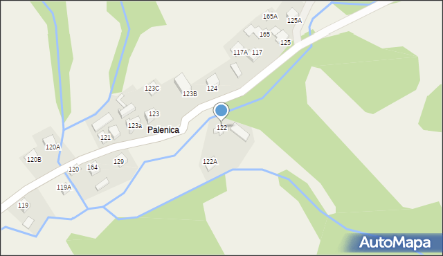 Żegiestów, Żegiestów, 122, mapa Żegiestów