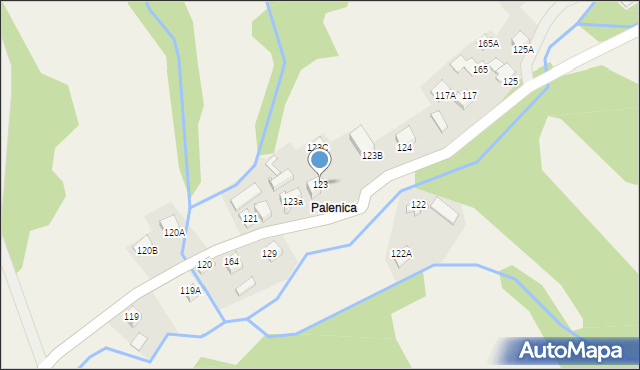 Żegiestów, Żegiestów, 123, mapa Żegiestów