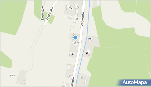 Żegiestów, Żegiestów, 161, mapa Żegiestów