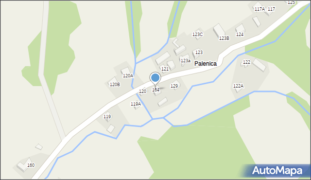 Żegiestów, Żegiestów, 164, mapa Żegiestów