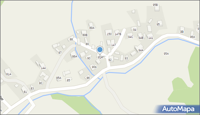 Żegiestów, Żegiestów, 91A, mapa Żegiestów