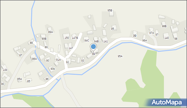 Żegiestów, Żegiestów, 94, mapa Żegiestów