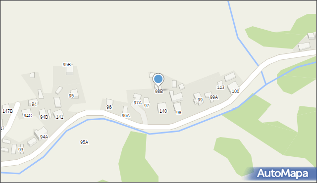 Żegiestów, Żegiestów, 98B, mapa Żegiestów