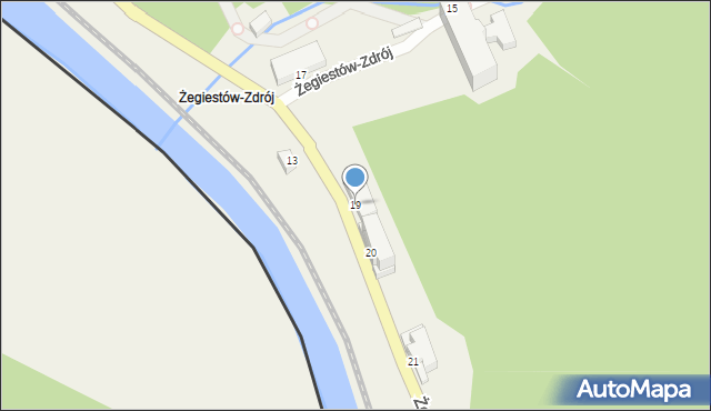 Żegiestów, Żegiestów-Zdrój, 19, mapa Żegiestów