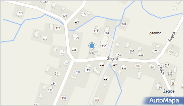 Żeglce, Żeglce, 150, mapa Żeglce