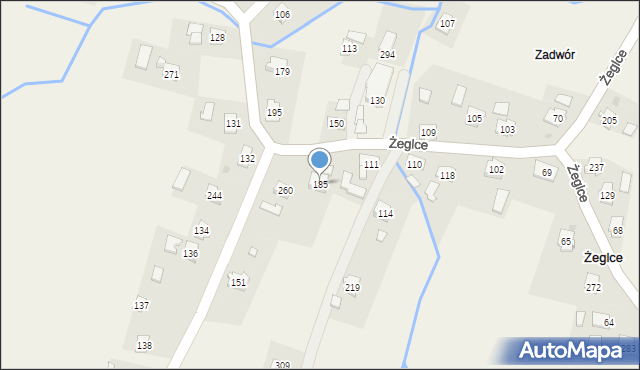 Żeglce, Żeglce, 185, mapa Żeglce