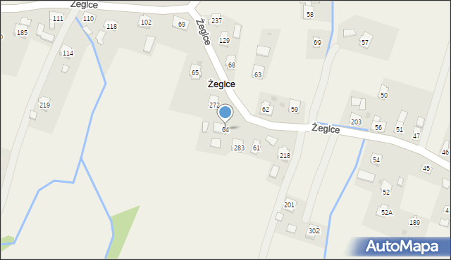 Żeglce, Żeglce, 64, mapa Żeglce