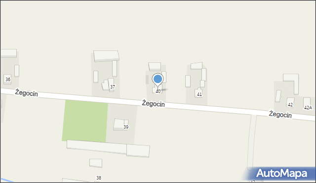 Żegocin, Żegocin, 40, mapa Żegocin