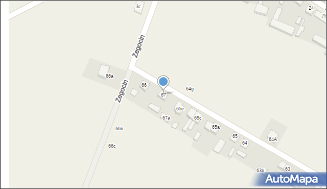 Żegocin, Żegocin, 67, mapa Żegocin