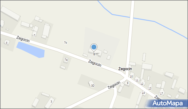 Żegocin, Żegocin, 8, mapa Żegocin