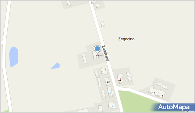 Żegocino, Żegocino, 22, mapa Żegocino