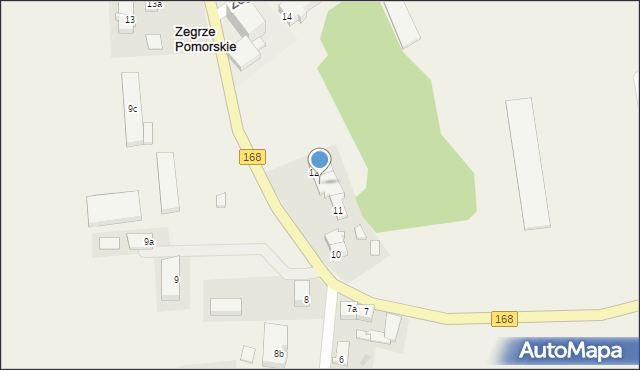 Zegrze Pomorskie, Zegrze Pomorskie, 12a, mapa Zegrze Pomorskie